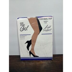 On The Go Light Support Control Top Pantyhose Queen Nude Sheer Hosiery OTG-LS